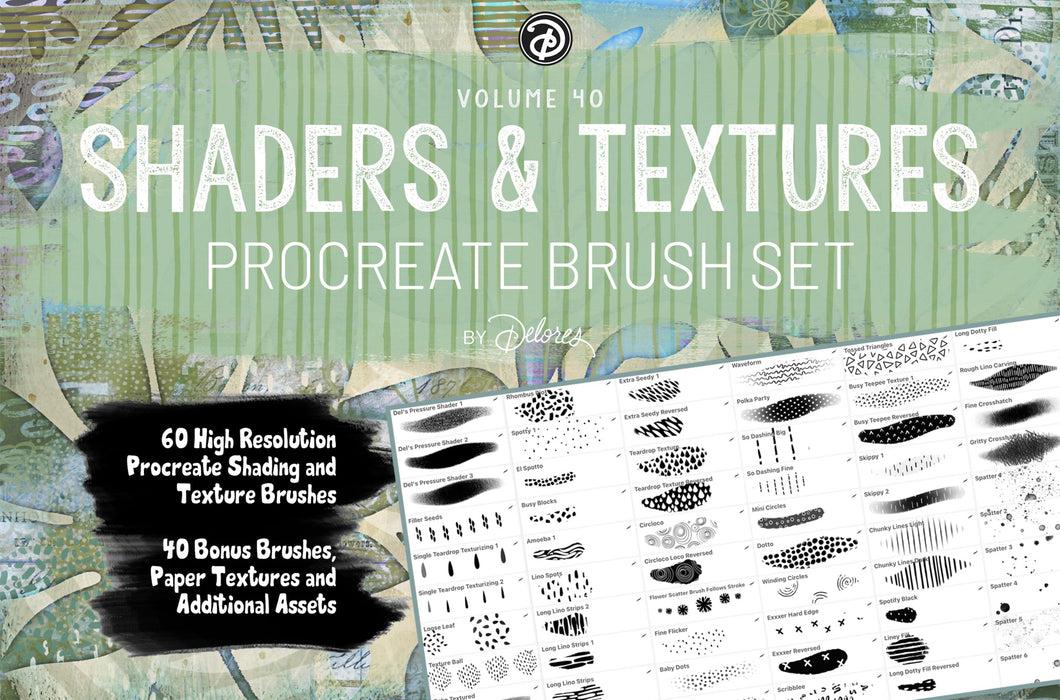 Volume 040 - Massive Shader and Texture Procreate Brush Set