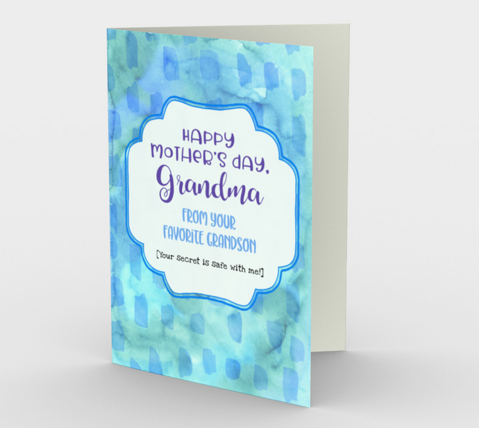 1198. Favorite Grandson/Grandma  Card by DeloresArt