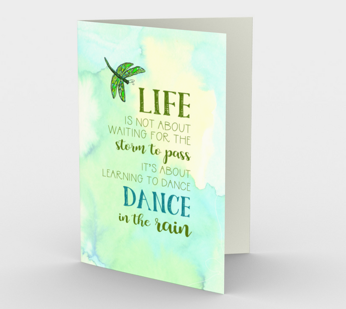 0142.Dance in the Rain  Card by DeloresArt - deloresartcanada