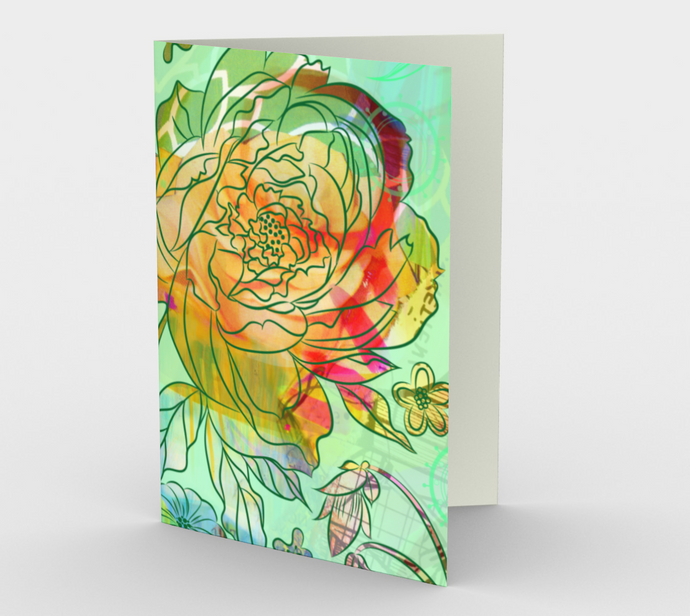 1235. Pearly Peony  Card by DeloresArt