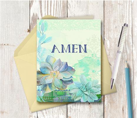 0987 Amen Note Card