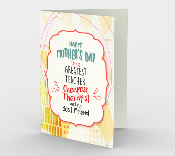 1060.Happy Mother's Day-Therapist-Best Friend  Card by DeloresArt